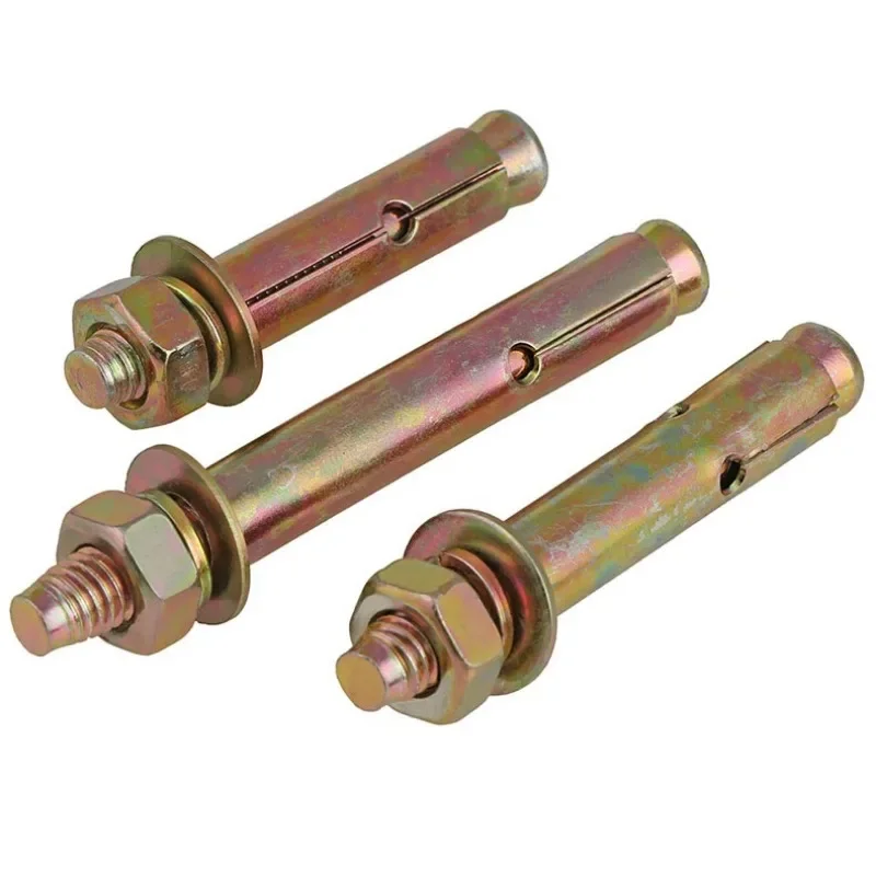 Carbon Steel Color Galvanized M6 M8 M10 M12 M14 M16 M18 M20 Hexagonal Head Expansion Screw Concrete Sleeve Anchor Bolt