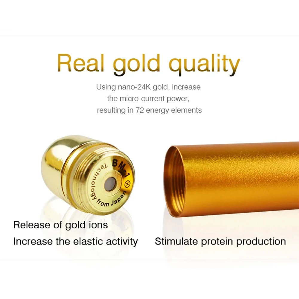 Вибрирующий массажер для лица с Т-образным роликом 24K