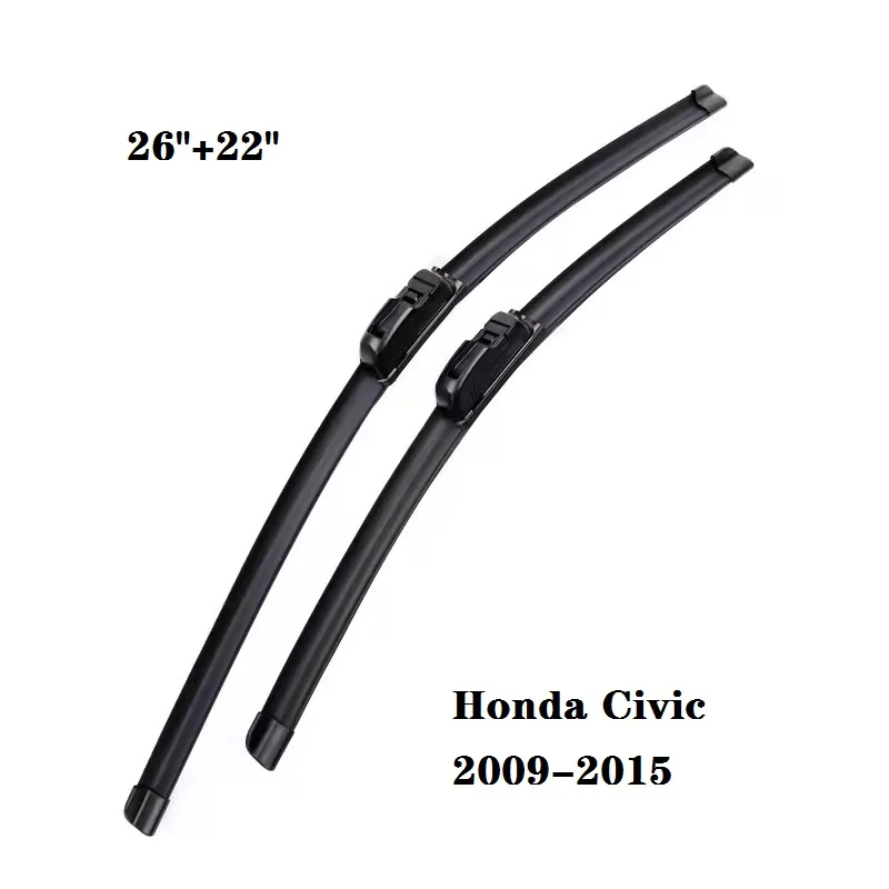 

Honda Civic 2pcs Wiper Front Wiper Blades Set For 2009--2015 Windshield Windscreen 26"+22" wiper blade blade