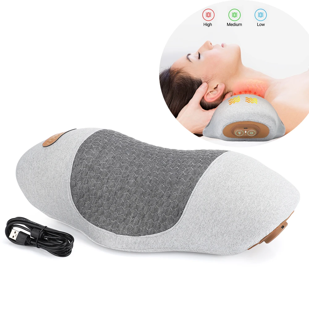 

Micro-current Neck Massager Hanging Portable Massager for Neck Back Pain Relief Cervical Spine Vibrating Massager Hot Compress