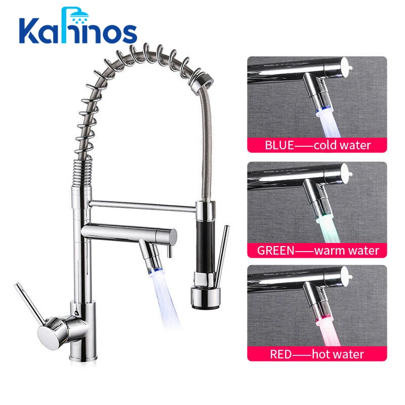 

Светодиодный ные смесители для кухни 3 цветов меняют мигание светильник освещение сияние водосберегающий смеситель аэратор кран насадка для душа для кухни