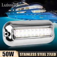 50w marineboat 27 led underwater pontoon boat transom lights stainless steel turn signal light tail yacht car accessories