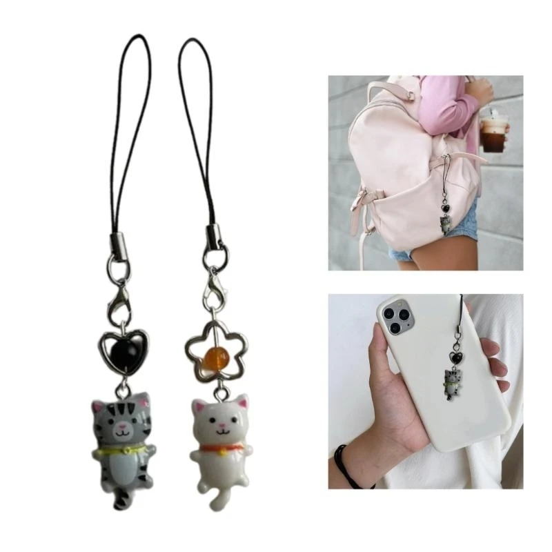 Прекрасная кошачья подвесная кулона для клавишного телефона Lanyard Brap Brap Back Sagm Sagm Acsessy Care Care Coremed (art.: 3920cf497cd7e) - 3920cf497cd7e