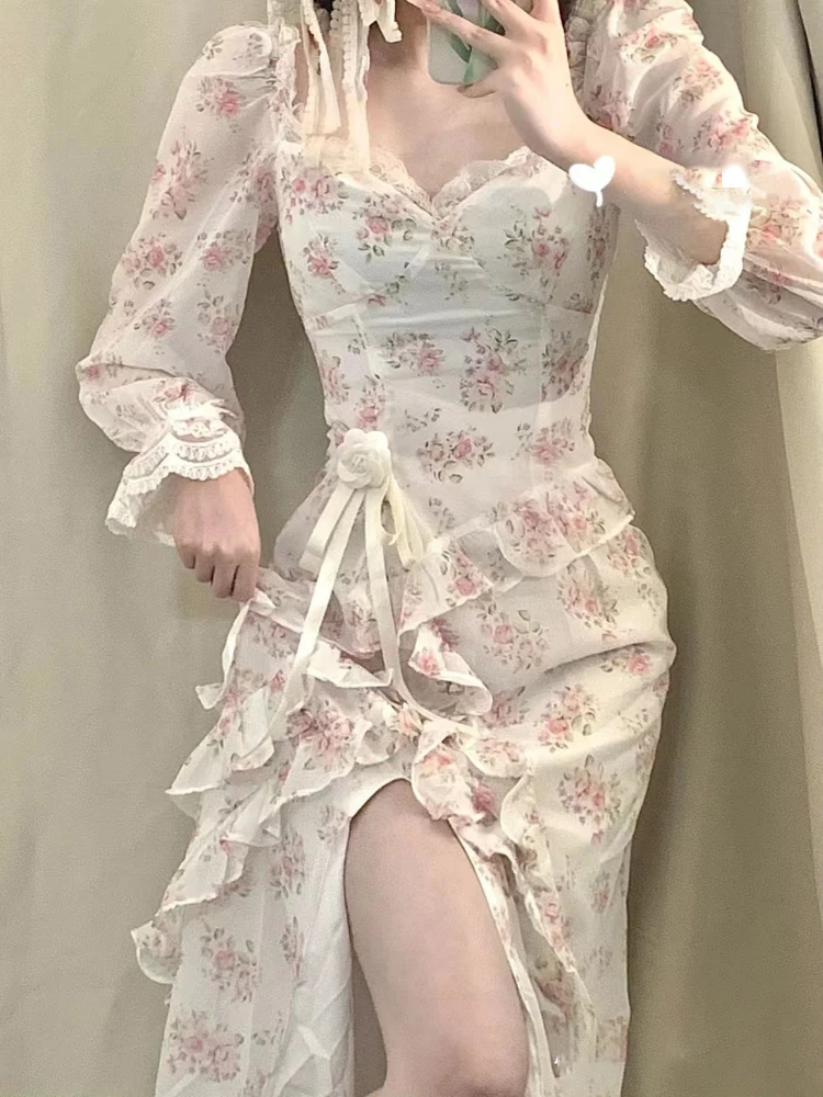 Летнее пляжное платье миди с цветочным принтом для вечерние женское