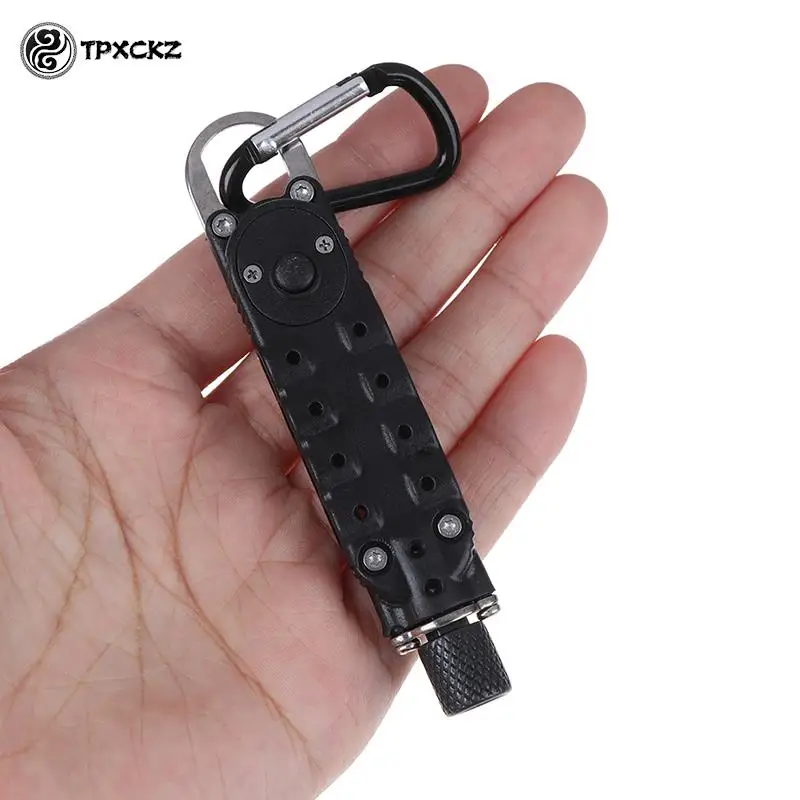 

Portable EDC Outdoor Camping Multifunctional Screwdriver Keychain Mini Tools With LED Light Bottle Opener