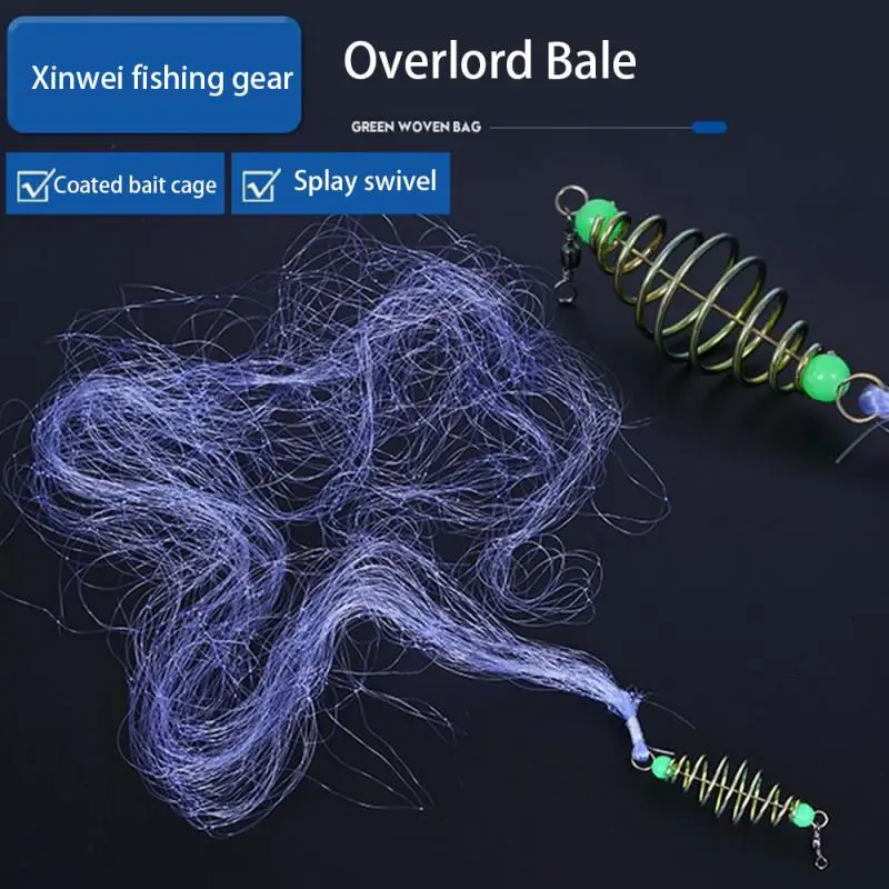 

Spring Net Netting Connector Fishing Net Fishing Bait Tackle Trap Sea Lake Freshwater Fish Net Fishing Feeder Trap Keeping Lures