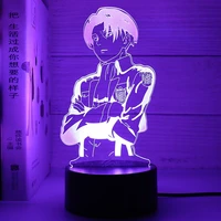3d acrylic table lamp anime attack on titan for home room decor light cool kid child gift manga night light for kids room