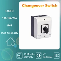 ip65 changeover switch 3p 4p 10a 16a 20a rotary selector cam main switches ip65 selector switch electrical motor controller