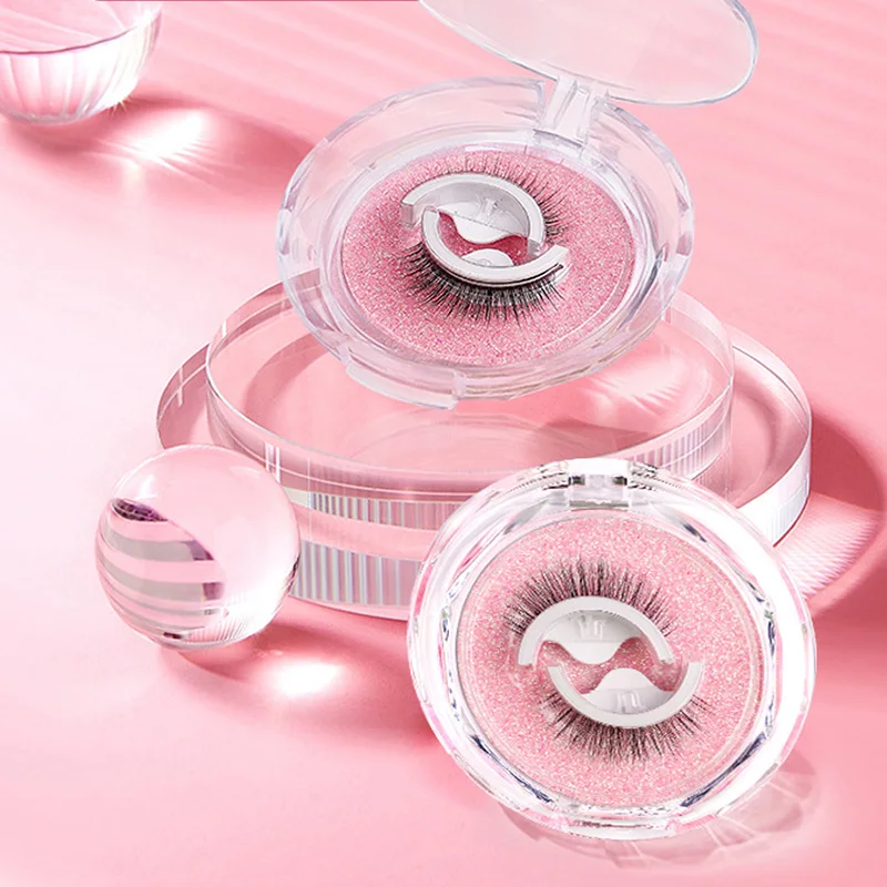 

1Pairs Reusable Self-adhesive False Eyelashes Glue Free Fake Eye Lashes Easy to Wear Fluffy Eyelash Extension Makeup Tool