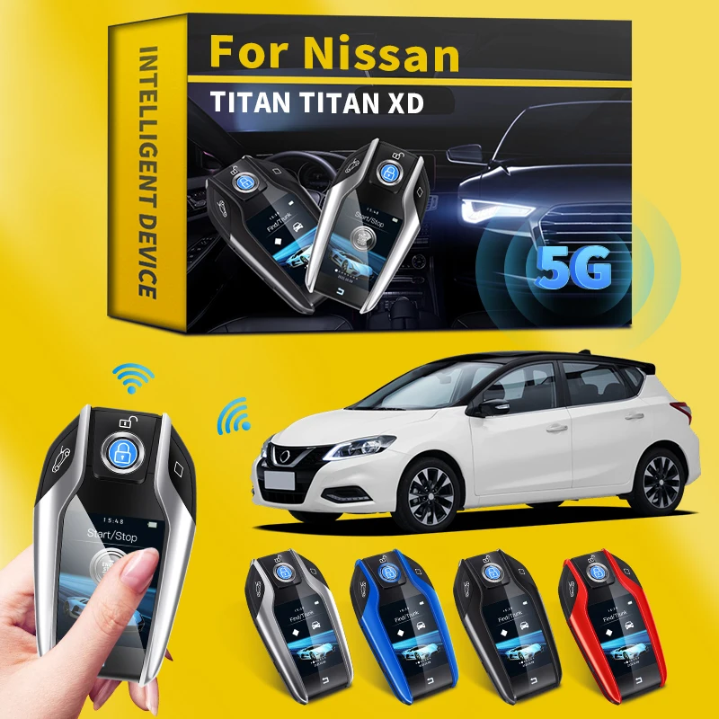 

For Nissan TITAN TITAN XD Car Modified Smart LCD Key Keyless Entry Remote Control Key with LCD Screen one-key start Accessories