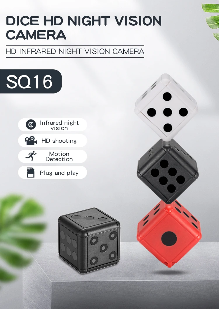 

SQ16 Mini Camera 1080P HD Video Recorder Night Detection Micro Camera Keychain 360 Degree Rotation Digital Camera