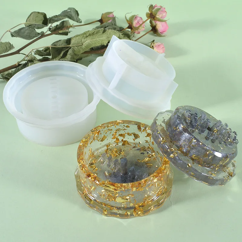 

New Cigarette Grinding Ashtray Silicone Mold Cigar Gadgets Tobacco Ash Holder Tray DIY Crafts Resin Mold Casting Tools Wholesale