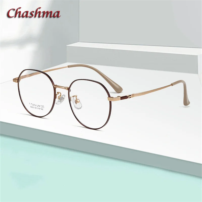 

Men Titanium Glasses Frame Fashion Women Gafas Trend Round Eyeglasses Sunglasses Spectacles for Prescription RX Lenses