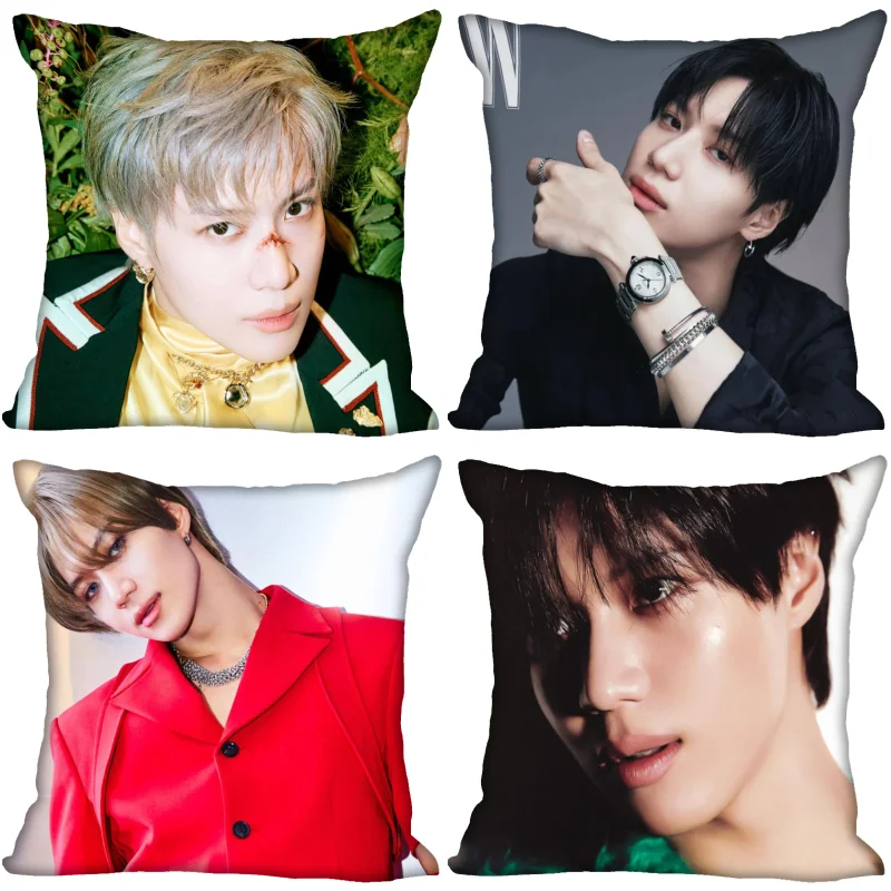

Чехол для подушки на заказ SHINee Taemin, для спальни, квадратная искусственная наволочка, сатиновые мягкие чехлы, не выцветают, 0519