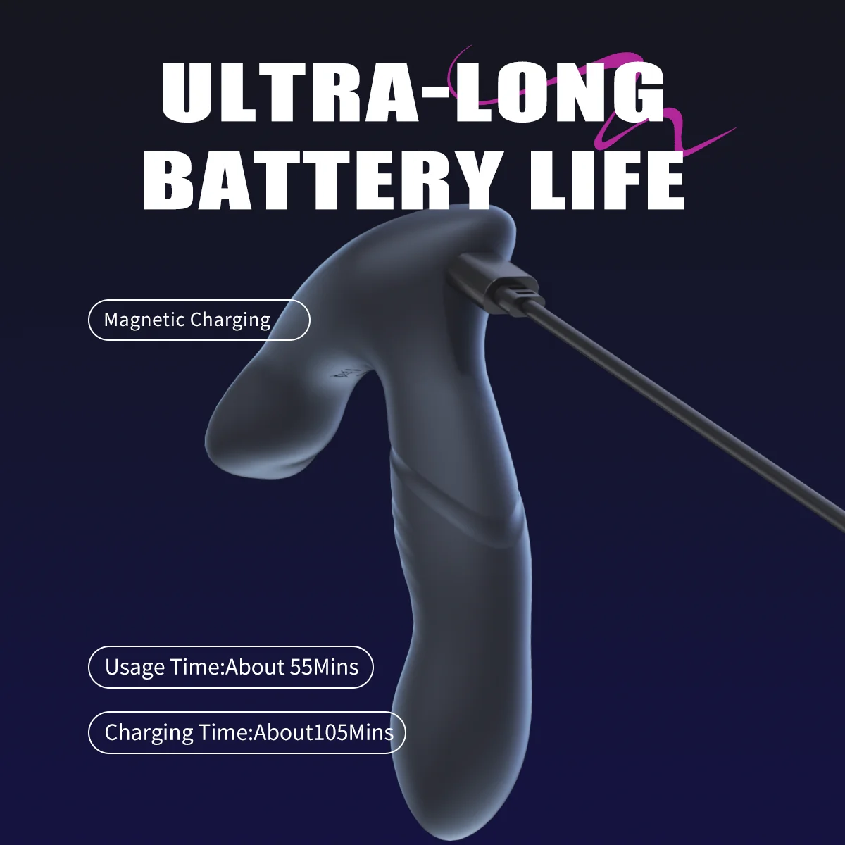 Двойной анальный вибратор Jissbon