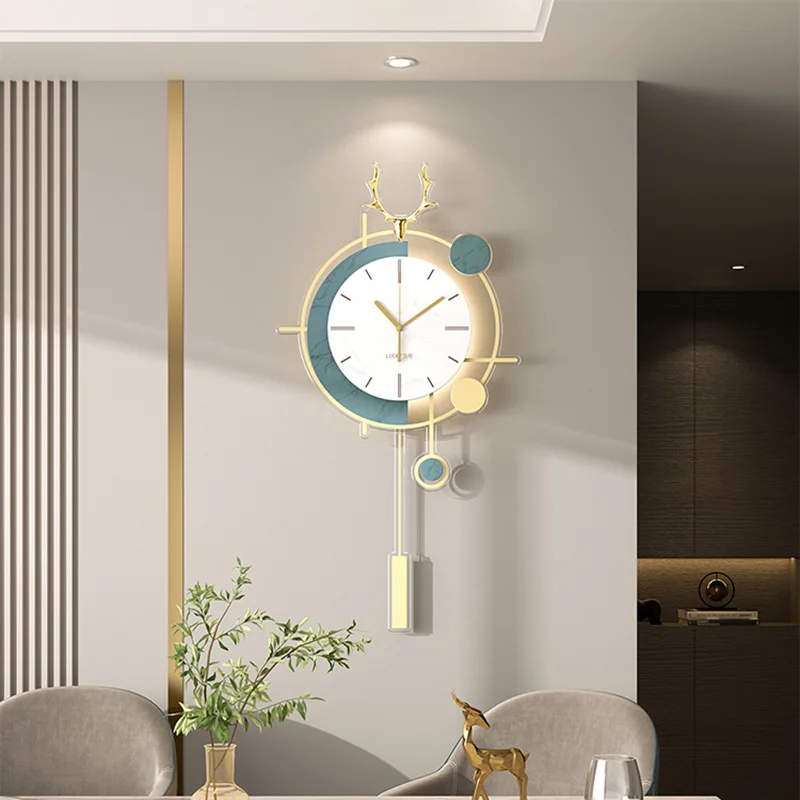 

Silent Wall Clocks Nordic Luminous Mechanism Electronic Bedrooms Pendulum Table Wall Clock Modern Duvar Saati Home Furniture