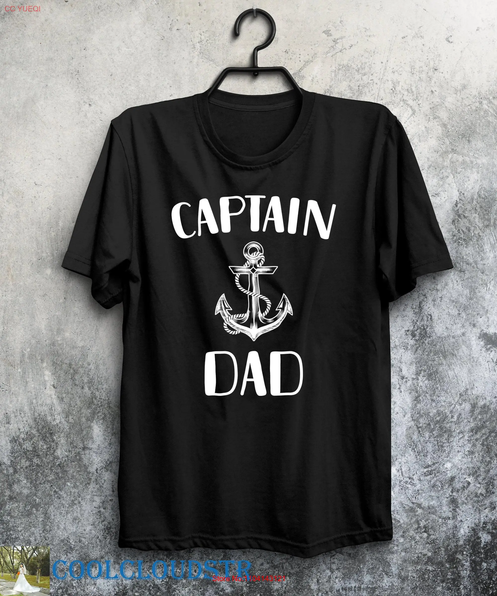 Captain Dad T Shirt For long or short sleeves