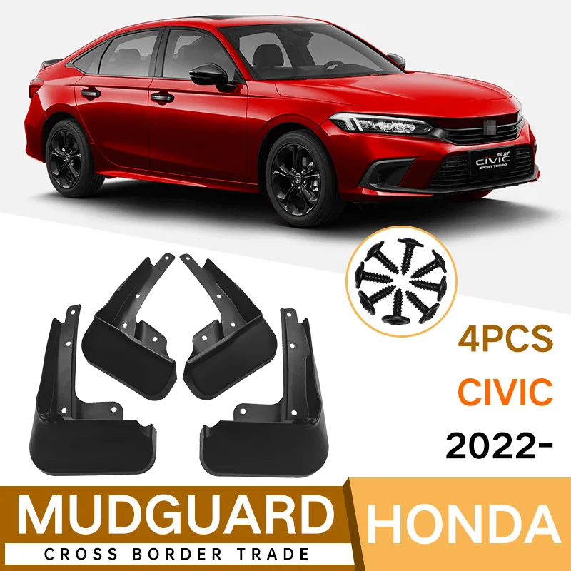 

MudFlaps FOR Honda Civic 2022 car Mudguard auto SplashGuards Fender Set Parts FrontRear Automotive Accessories