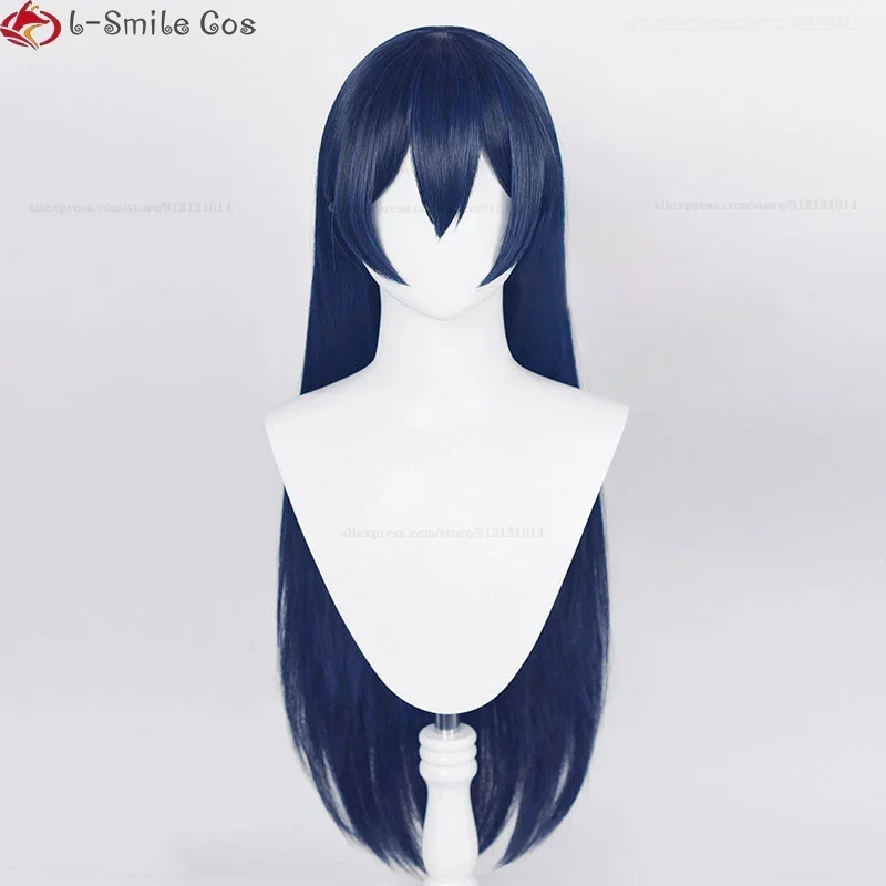 Аниме Kakegurui Twin Hanatemari Tsuzura парик для косплея длина 80 см синий черный термостойкие