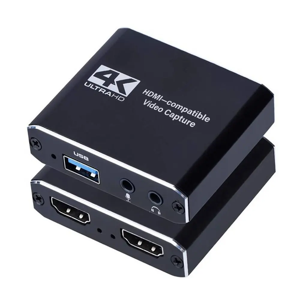 

Карта видеозахвата 1080P 4K HDMI-совместима с USB, Плата видеозахвата со стереозвуком для настольных игр, запись живого вещания, оптовая продажа