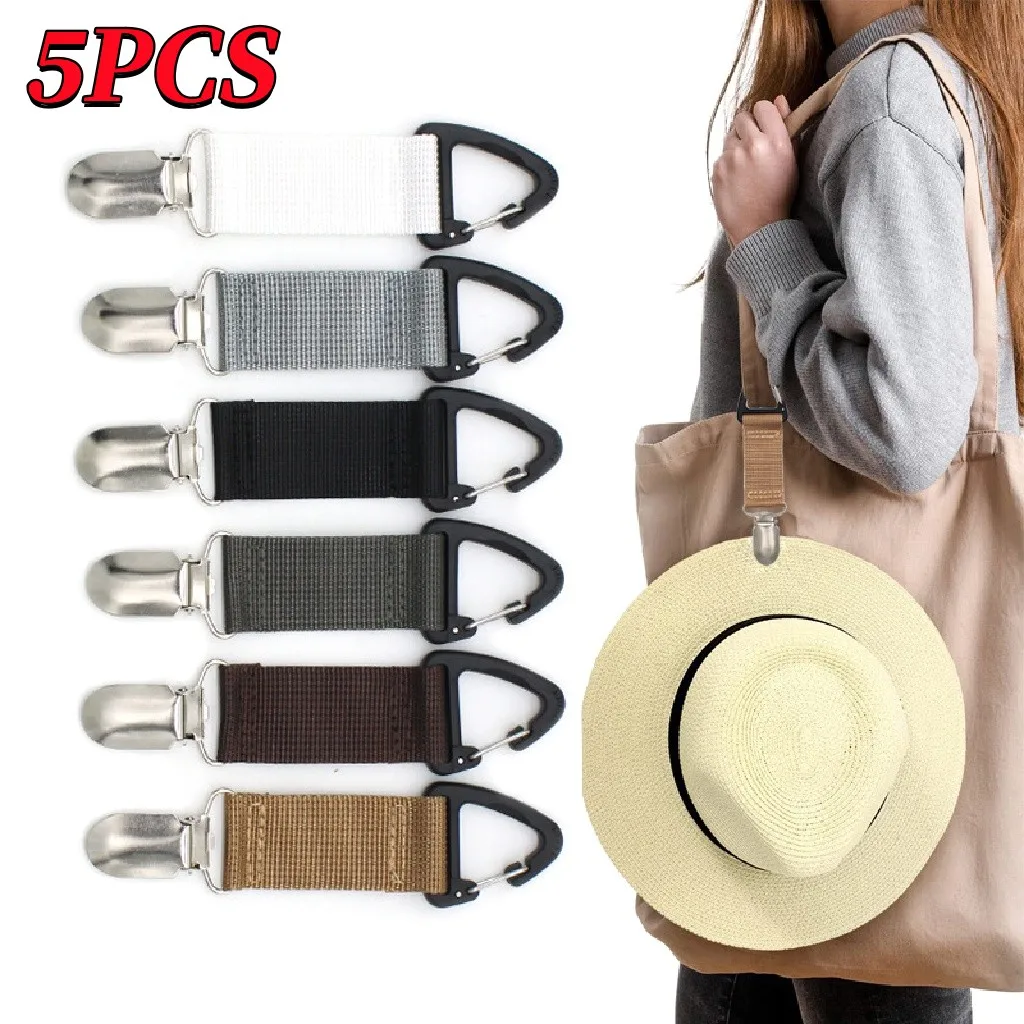 

Hat Clip for Traveling Small Portable Fabric Clips for Holding on Bag Outdoor Travel Beach Accessories for Kids Adults