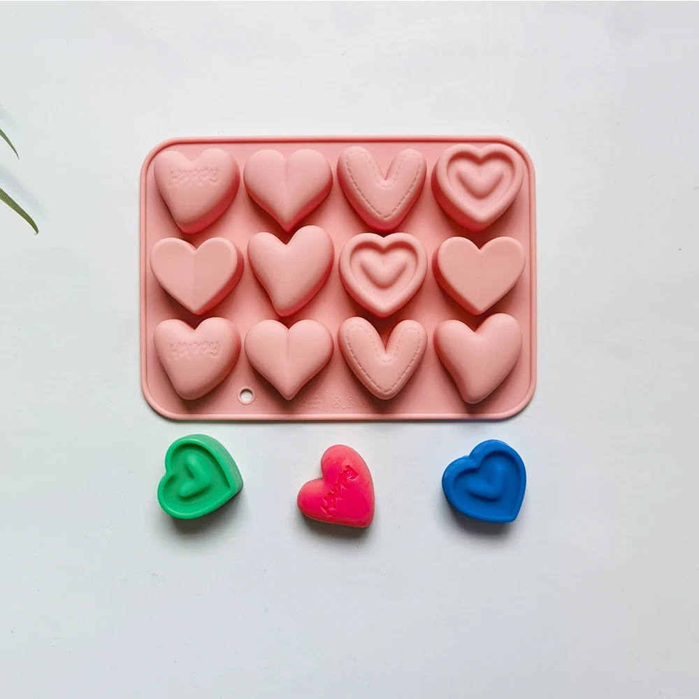 

Various Shapes Love Candy Mold Heart Shaped Silicone Chocolate Mold DIY Pudding Dessert Baking Mould For Cake Decoration