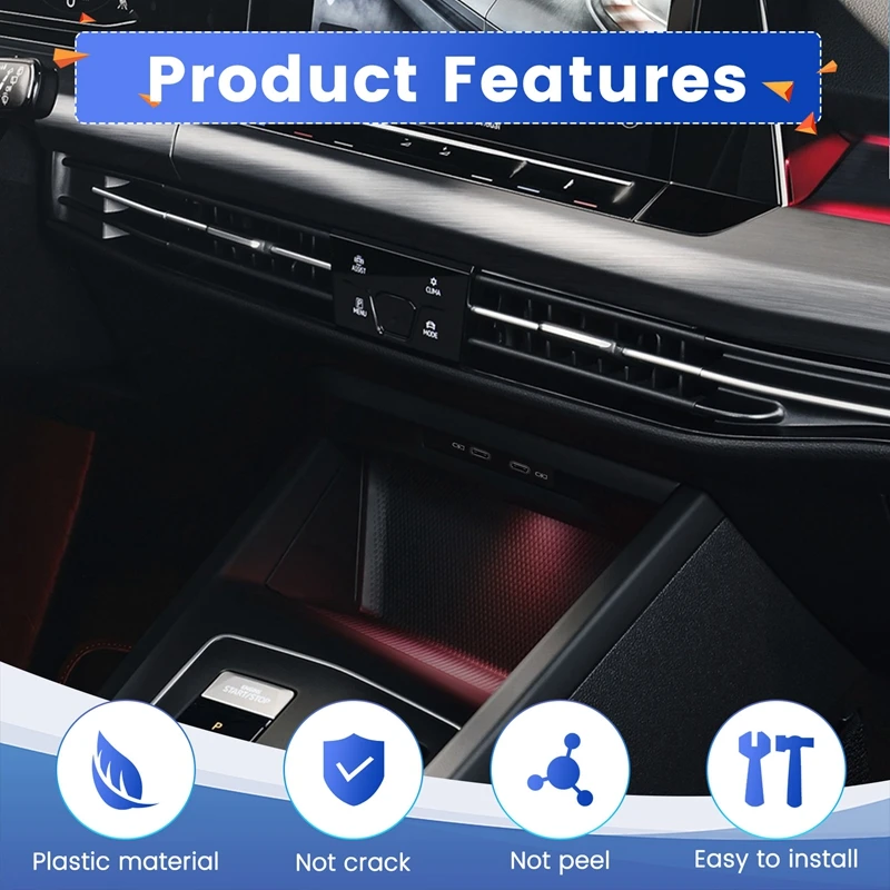 Разъемы USB-порта для зарядки типа C Volkswagen Golf Mk8 USB-порт центральной консоли 2G6 035 954