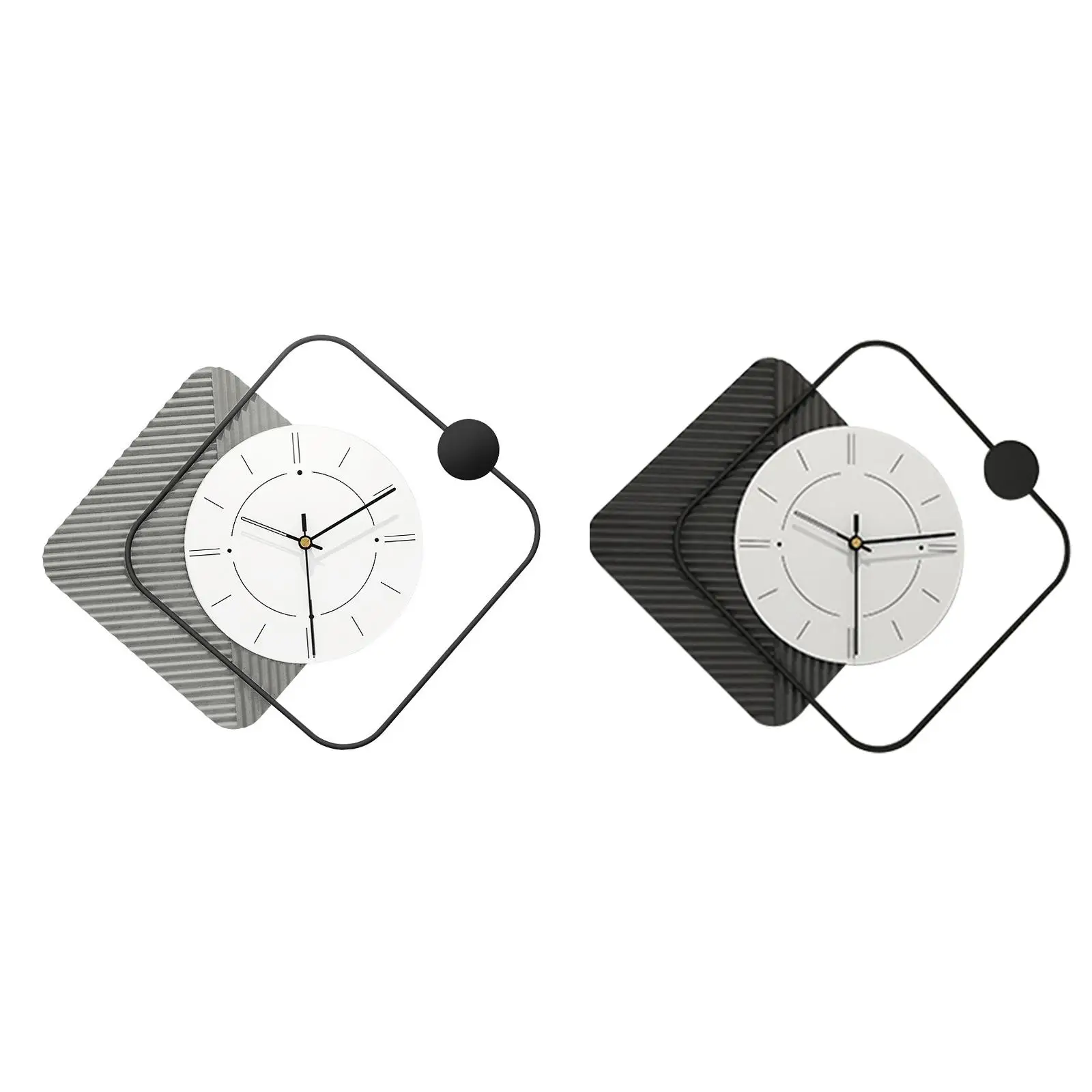 

Creative Acrylic Wall Clock Non Ticking Ornament Hanging Silent for Hallway