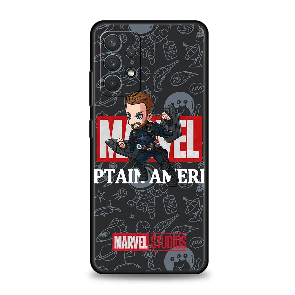 Phone Case For Samsung Galaxy A50 A10 A70 A20e A30 A40 A12 A20s A52 A71 A51 A10e A21s Soft Cover Capa Marvel Iron Man Spiderman images - 6