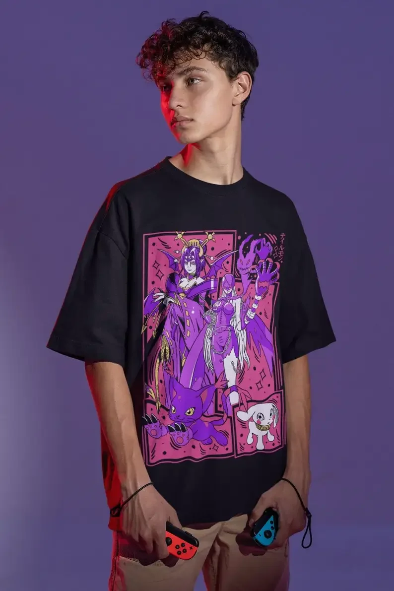 Фото Camiseta negra de gato gaton Digimon футболка №2
