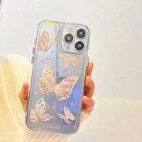crystal butterfly clear case for iphone 13 12 11 pro max xs max 12pro 13pro x xr luxury transparent shockproof bumper casing