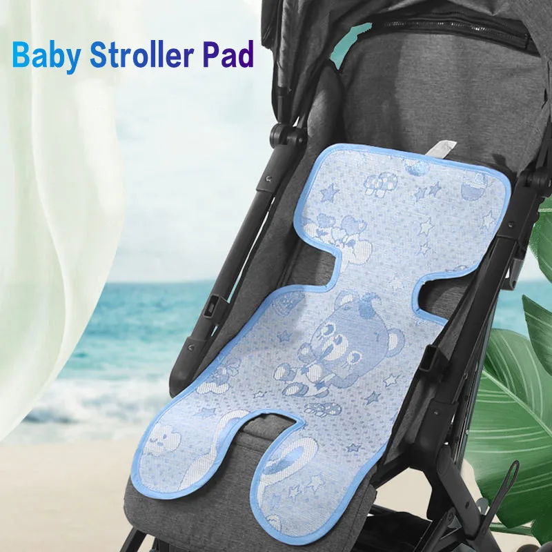 

Summer Baby Stroller Pad Cushion Kids Comfortable Ice Silk Mat Portable Anti-skid Stroller Seat Seat Ice Mat Cart Accessories