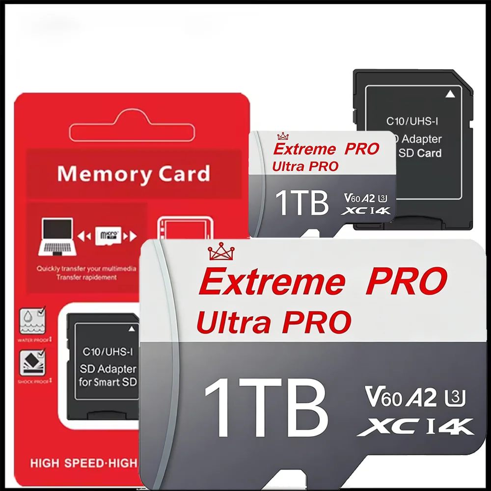 Фото Карта памяти SD 128 ГБ 256 ГБ 512 ГБ Micro TF SD U3 V30 A2 высокоскоростная, горячая распродажа, для дронов, квадрокоптеров, 4K UHD аэрофотосъемки №2