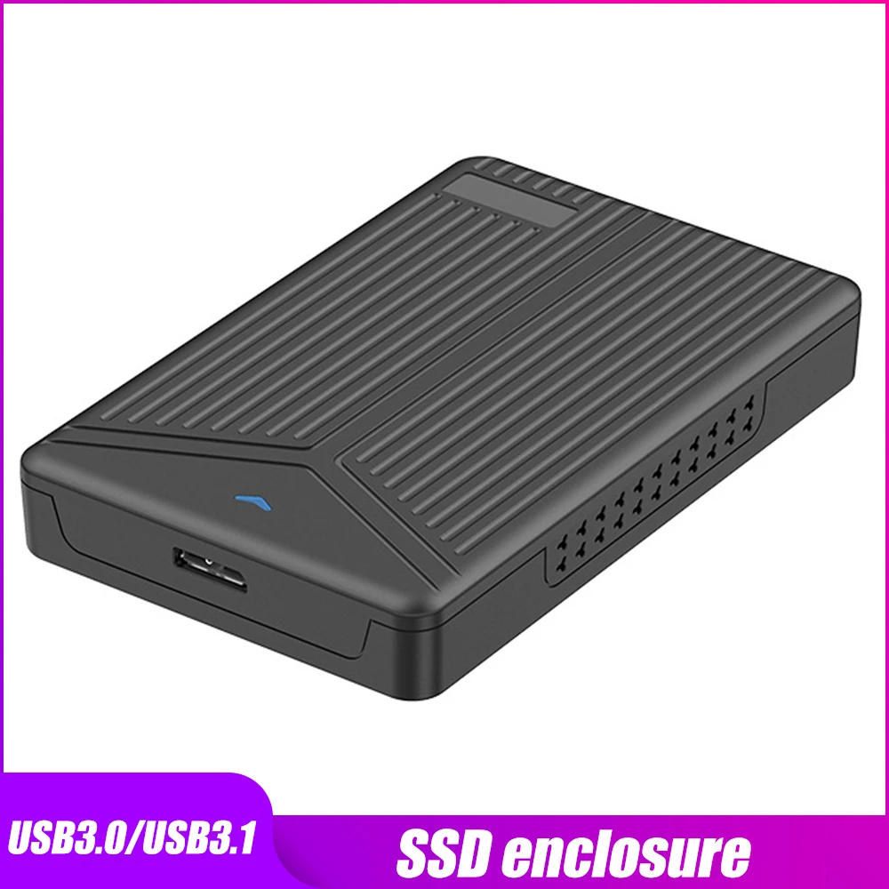 

2.5 Inch Hard Drive Enclosure USB 3.0/3.1 SATA External SSD Hard Drive Case for Notebook Computer Supports 15mm Solid State Disk