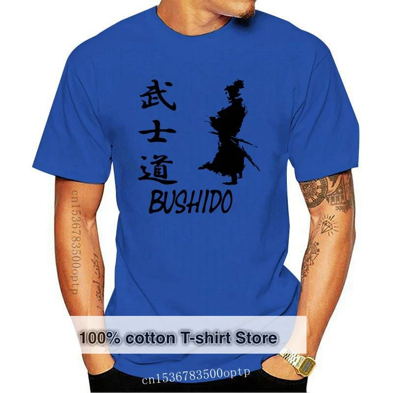 

New Bushido Men's T Shirts Japanese Martial Arts Way Of The Samurai Hipster Cotton Fitness Tees Crew Neck T-Shirt Adult