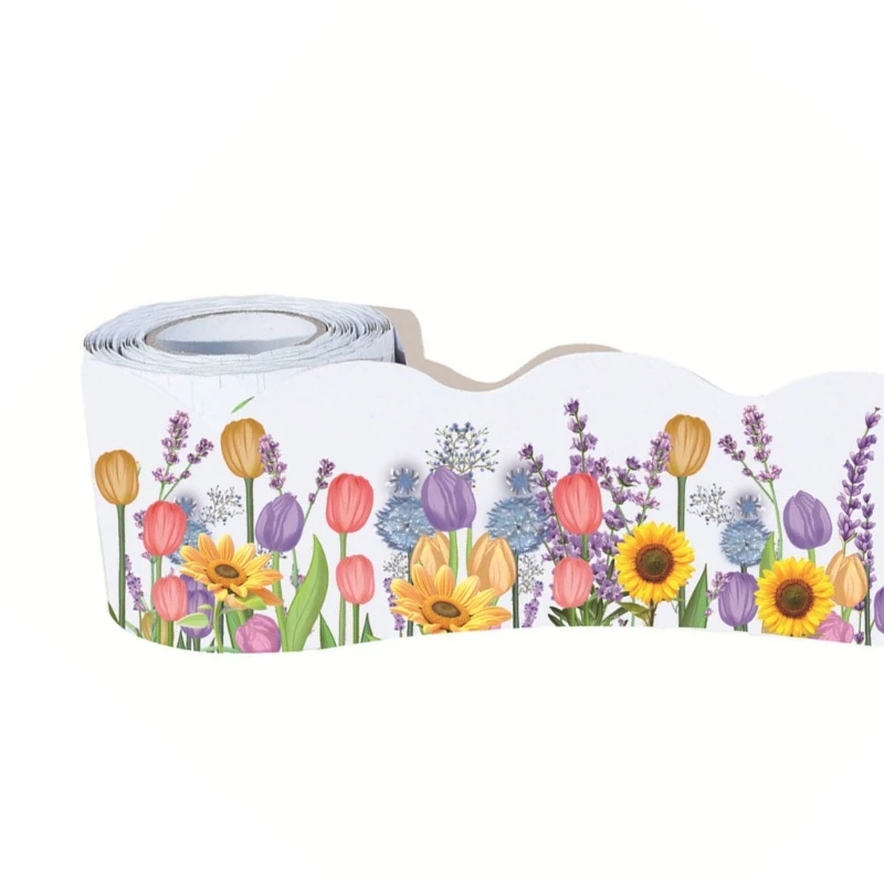 Клейкая доска для объявлений бордюрная отделка красочная цветочная тема