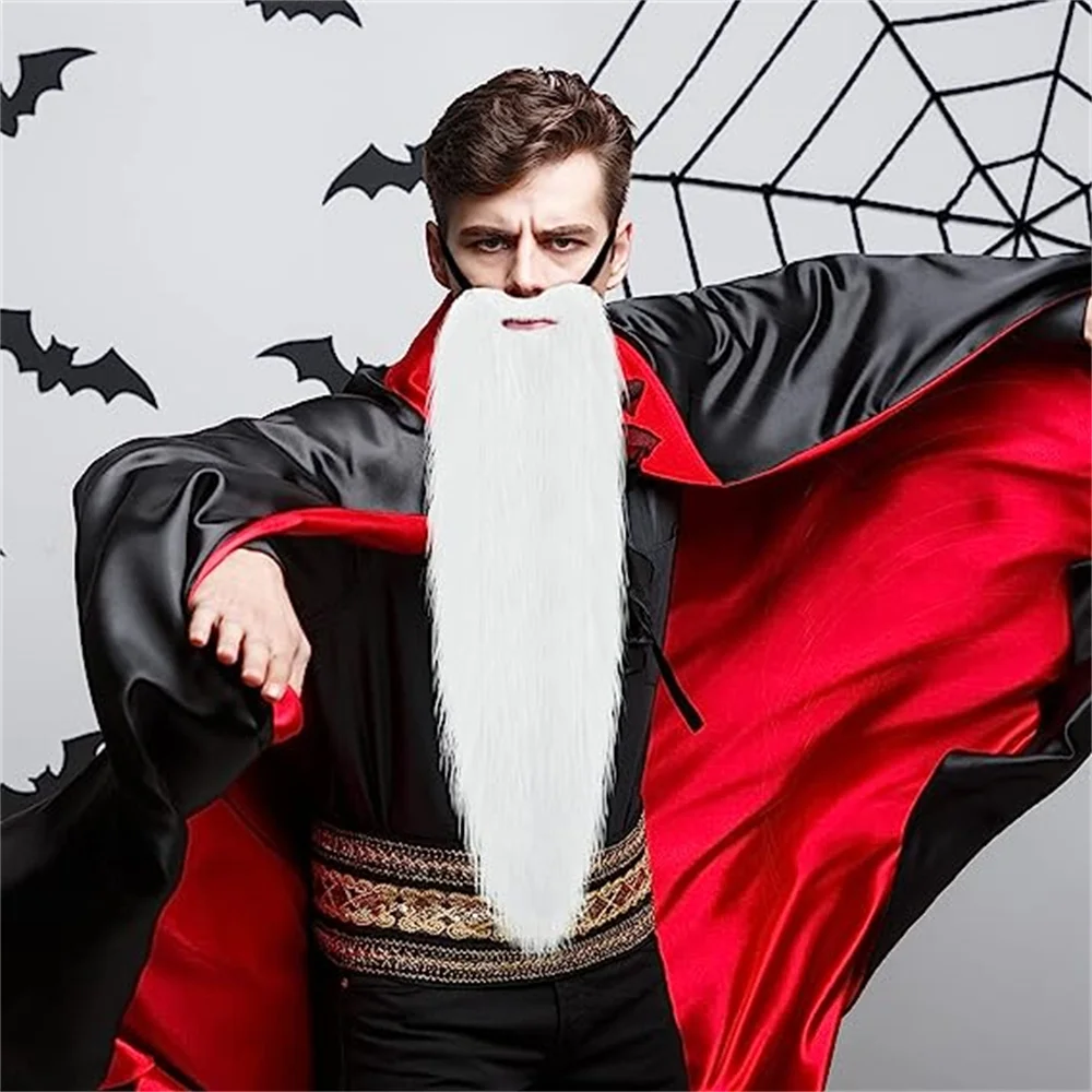

8pcs/Set Halloween Long Beards Costume Fake Mustache Fake Beard Dwarf Gnome Beard Costume Accessories Dress Up for Party Cosplay