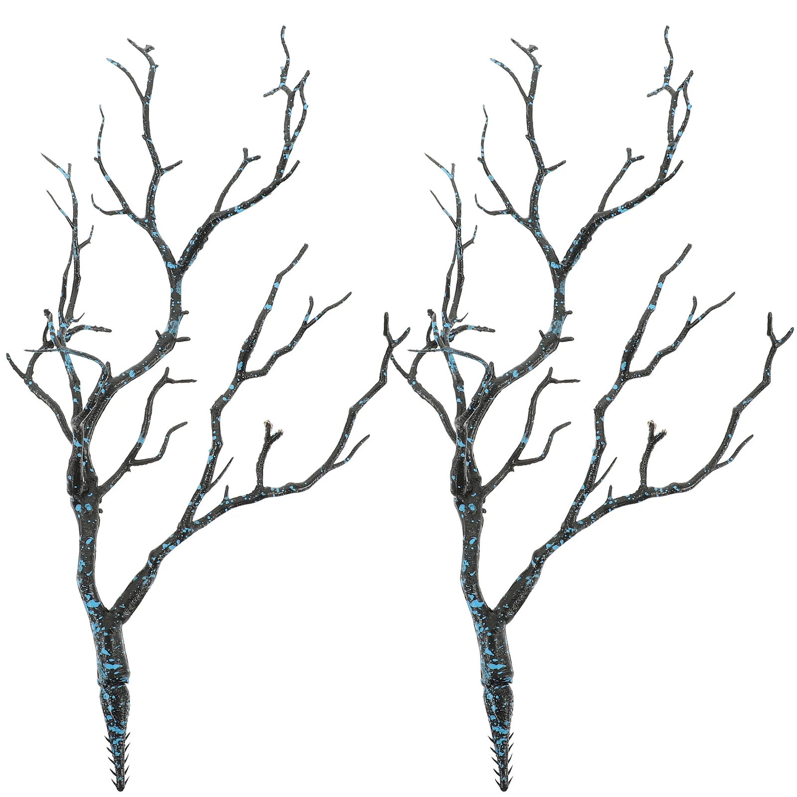 

2 Pcs Artificial Tree Branch Fake Accessory Plastic Decoration Home Accents Vintage Ornament Simulated Layout Props