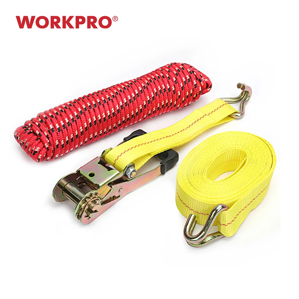 

WORKPRO 3PCS Buckle Tie-Down Belt Car Cargo Strap Strong ratchet Belt Luggage Cargo Lashing