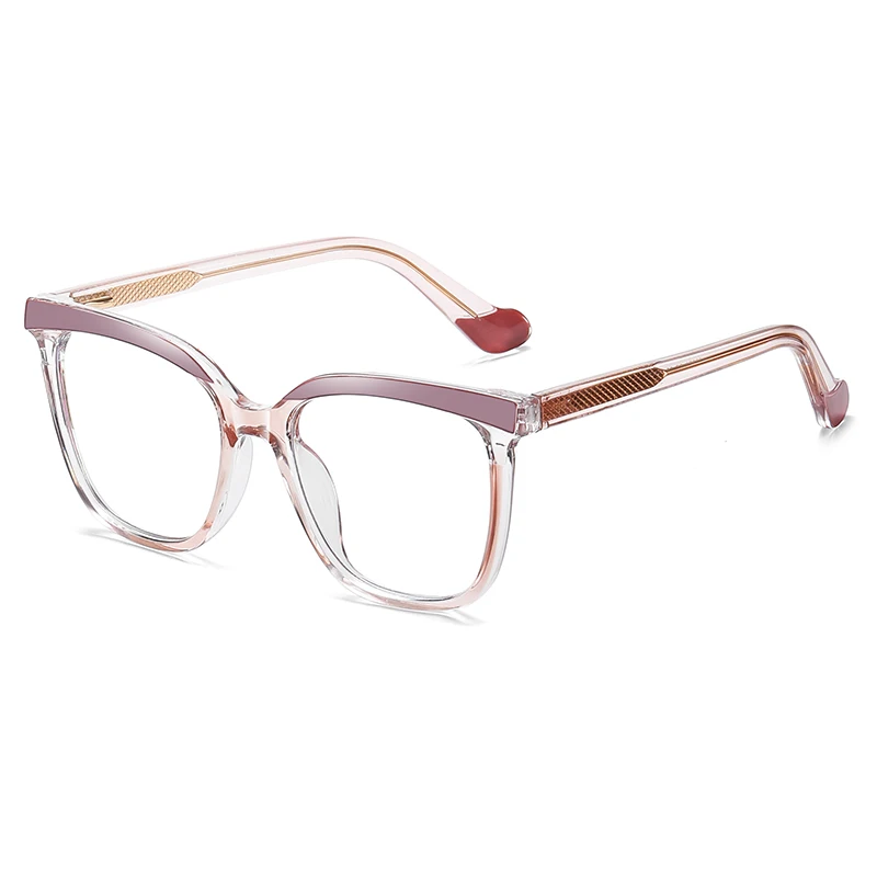 

82074 TR90 Anti Blue-Ray Glasses Frame European and American Style Design Large Frame Cat Eye with Myopia Plain Glasses