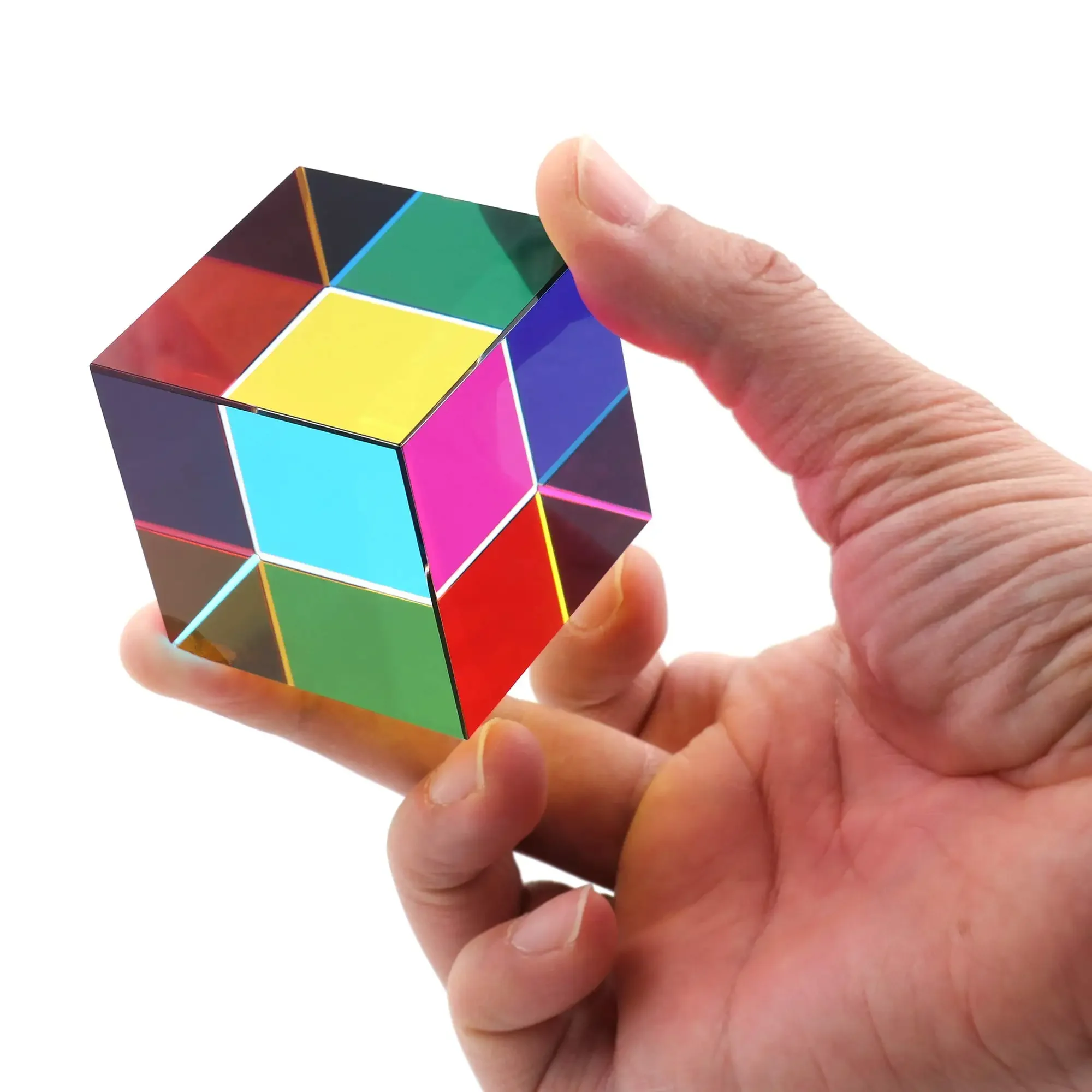 1 шт. Science Magic Prism Cube 30 40 50 60 мм Hexahedral Crystal Cmy 3D Цветной куб-призма для фотографии