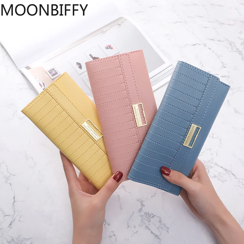 

Leather Women Long Wallet Large Capacity Card Holder Clutch Pocket Hasp Female Purses Passport Holder Driving License Monederos