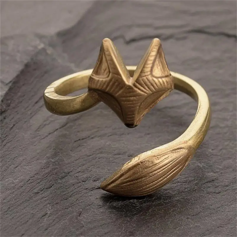 

Female Opening Adjustable Fox Women Rings Sweet Style Creative Wedding Anniversary Ring Prom Jewelry Gift Engagement