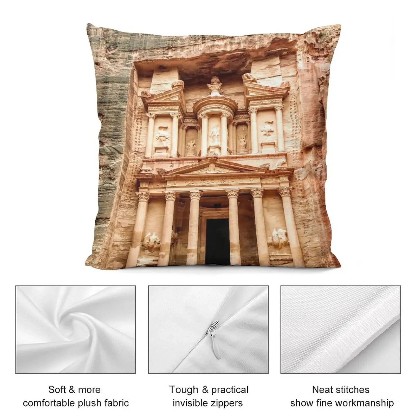 Чехол для подушки Al Khazneh (The Treasury) at Petra рождественская подушка дома кровати