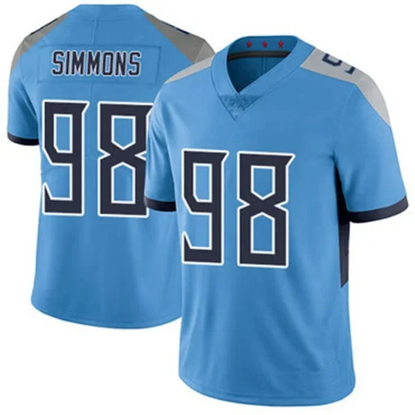 Custom Tennessee Men Women Youth Football Jersey #8 Will Levis #10 DeAndre Hopkins #98 Jeffery Simmons #17 Ryan Tannehill
