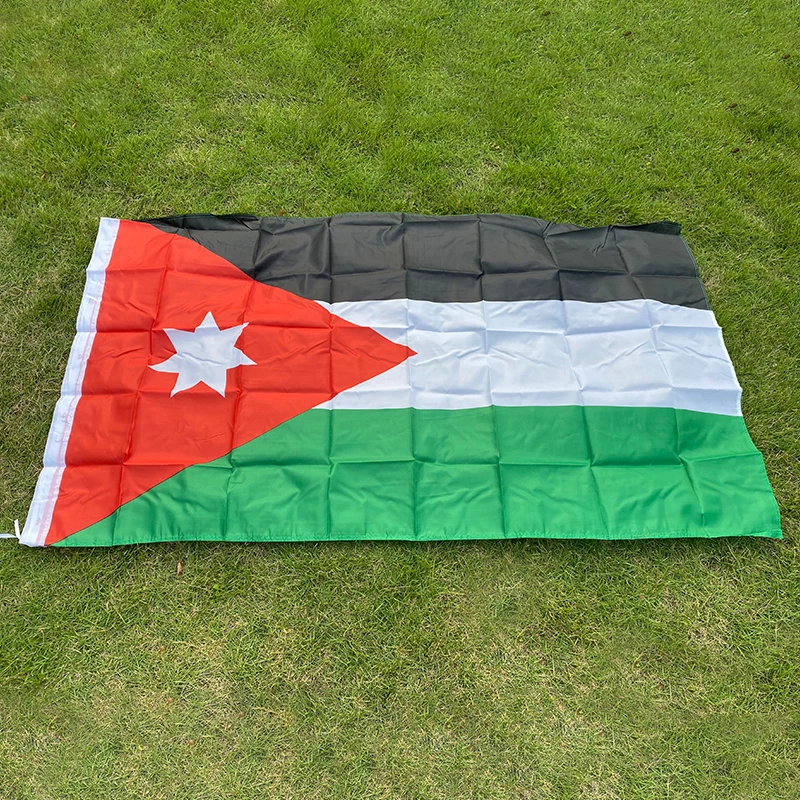 

aerxemrbrae flag150x90cm Jordan flag High Quality Double Sided Printed Polyester Jordan flag Grommets
