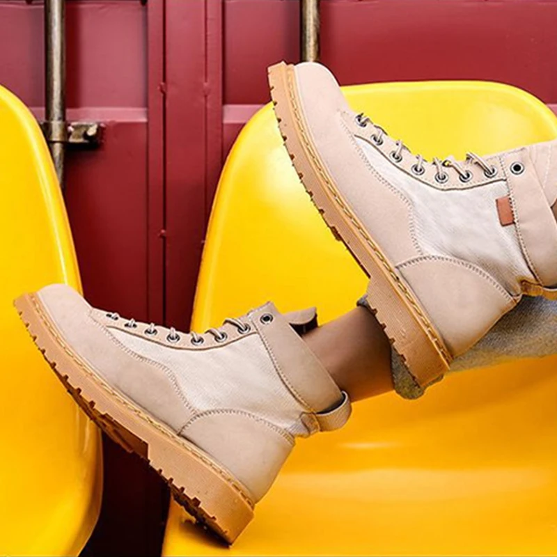 Новинка Мужские ботинки в стиле милитари Обувь для пустыни Мужская зимняя