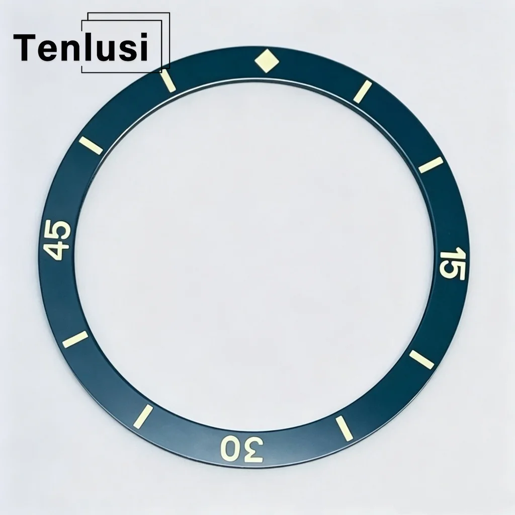 Безель для часов Tenlusi 38 мм, керамический, сине-зеленый, с люминесцентной подсветкой, запасная часть для часов SUB GMT, вставка безеля. (art.: 3920dd2bb5354) - 3920dd2bb5354