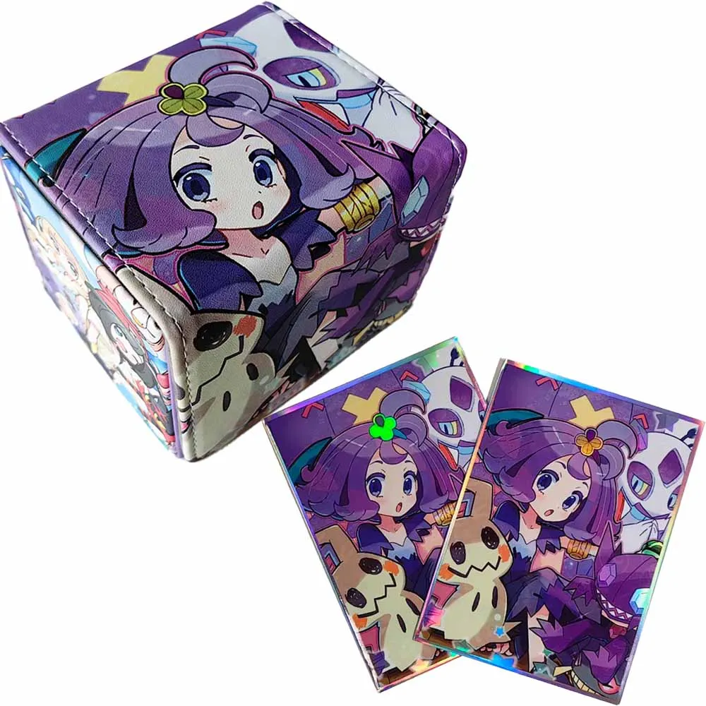 

Pokemon Acerola Card Box Anime Cartoon Storage Box Children Kawaii Collection Card Protective Cover Boys Card Pad Boys Toys Gift