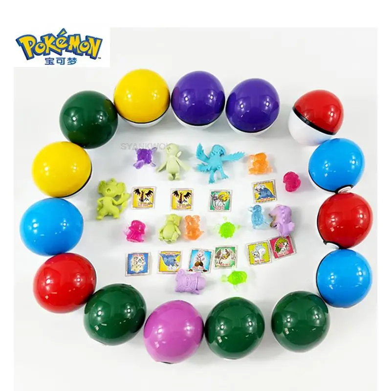 

24Pcs 48Pcs Pokemon Monster Pokeball Deformation Pikachu Blastoise Charizard Anime Figure Movable Quality Model Collecting toys